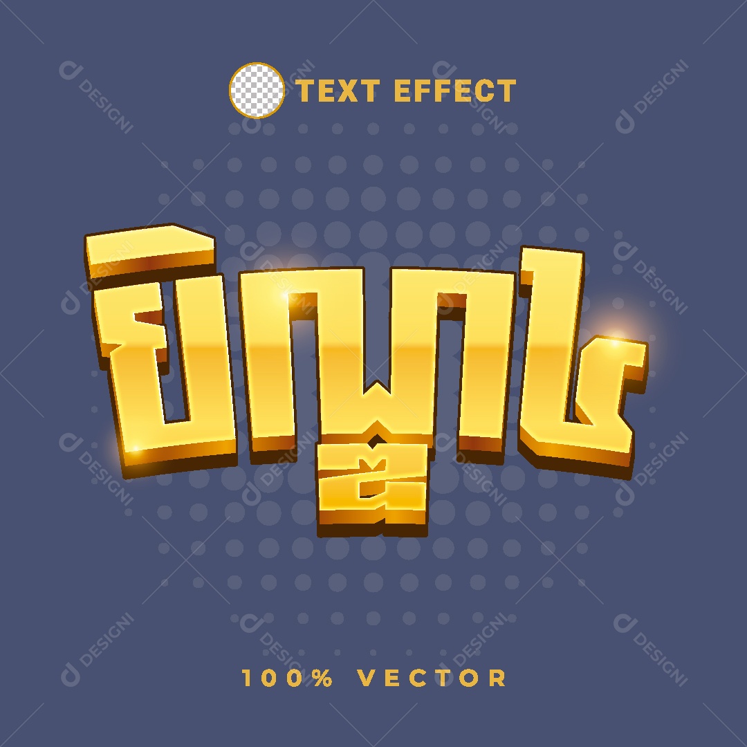 Efeito de Texto Cambojano Vetor EPS Editável