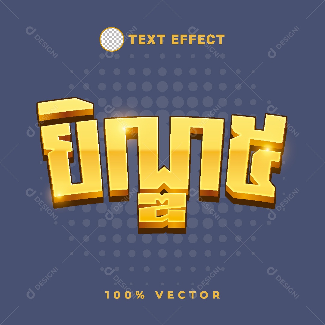 Efeito de Texto Cambojano Vetor EPS Editável