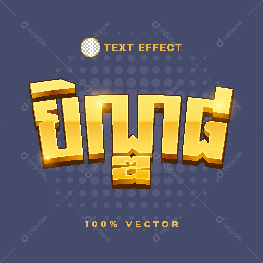 Efeito de Texto Cambojano Vetor EPS Editável