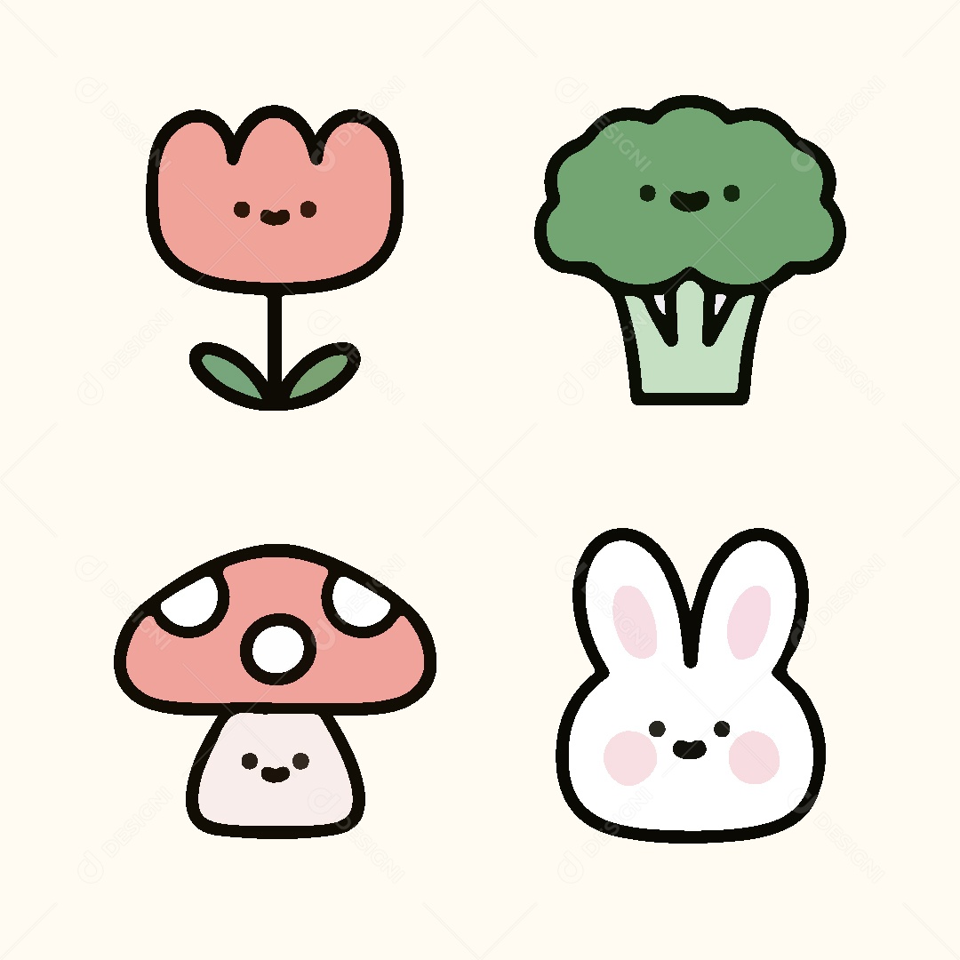 Conjunto de Desenhos Vetor EPS