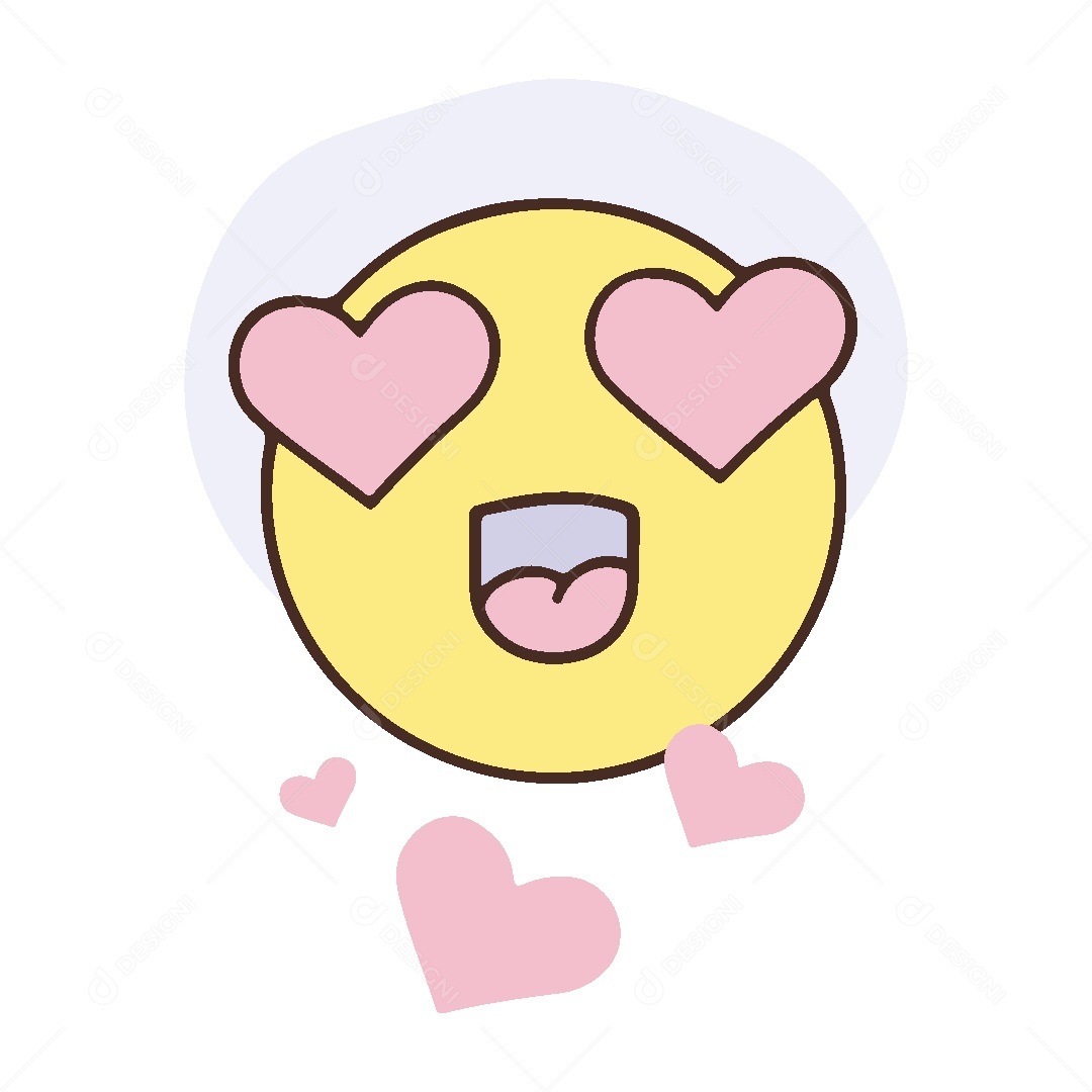Emoji Apaixonado Ilustração Vetor EPS