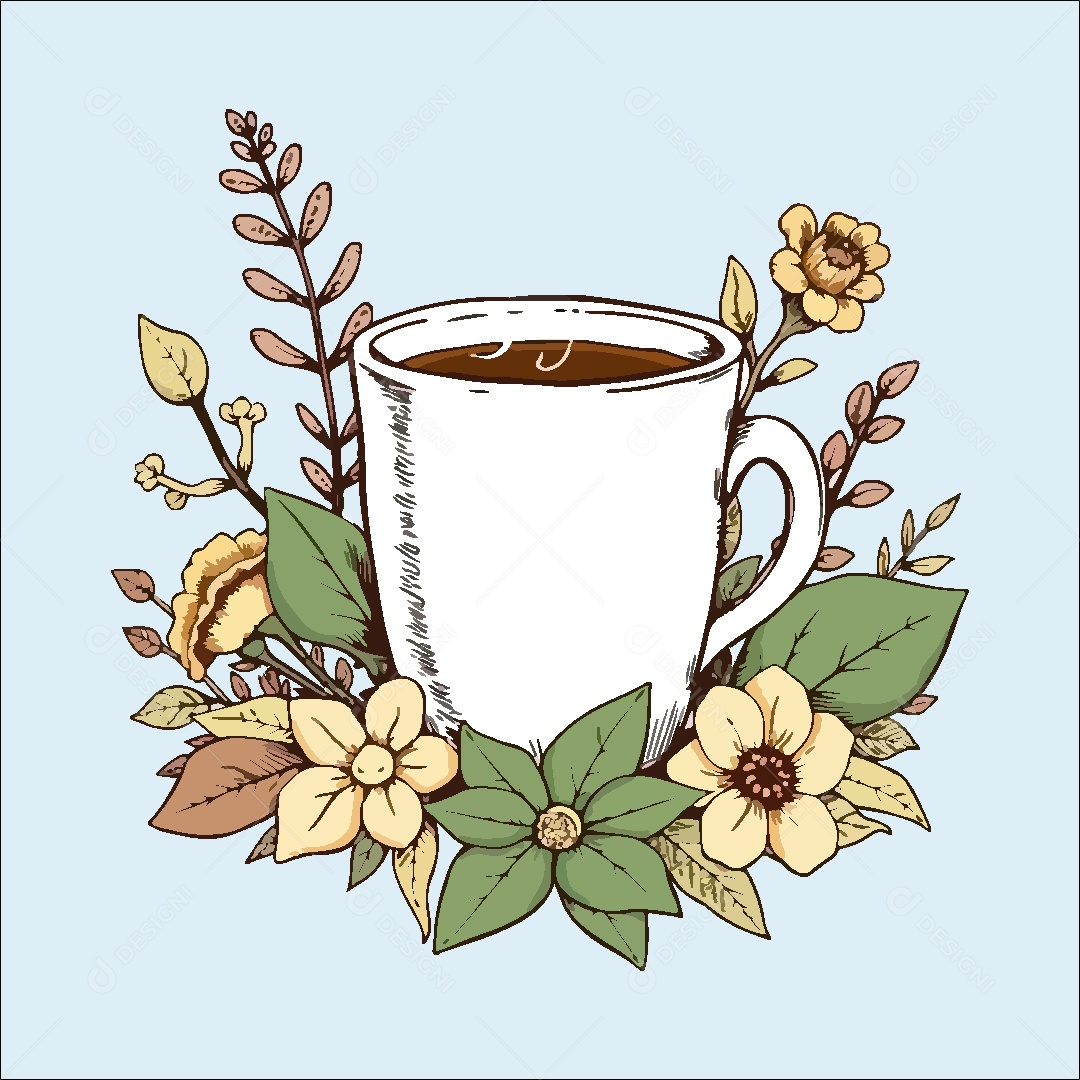 Café Ilustração Vetor EPS