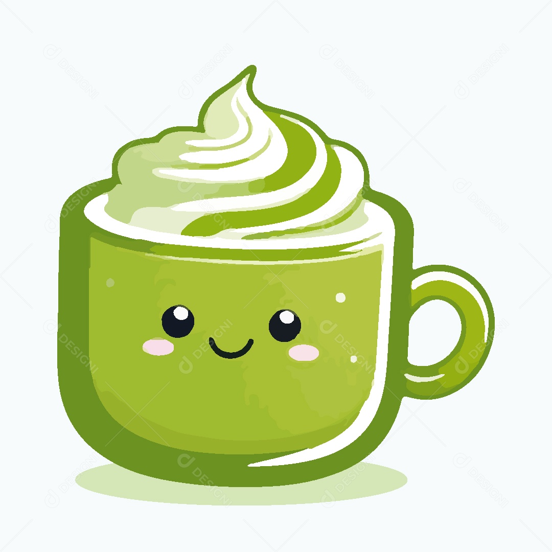 Bebida com Chantilly Ilustração Vetor EPS