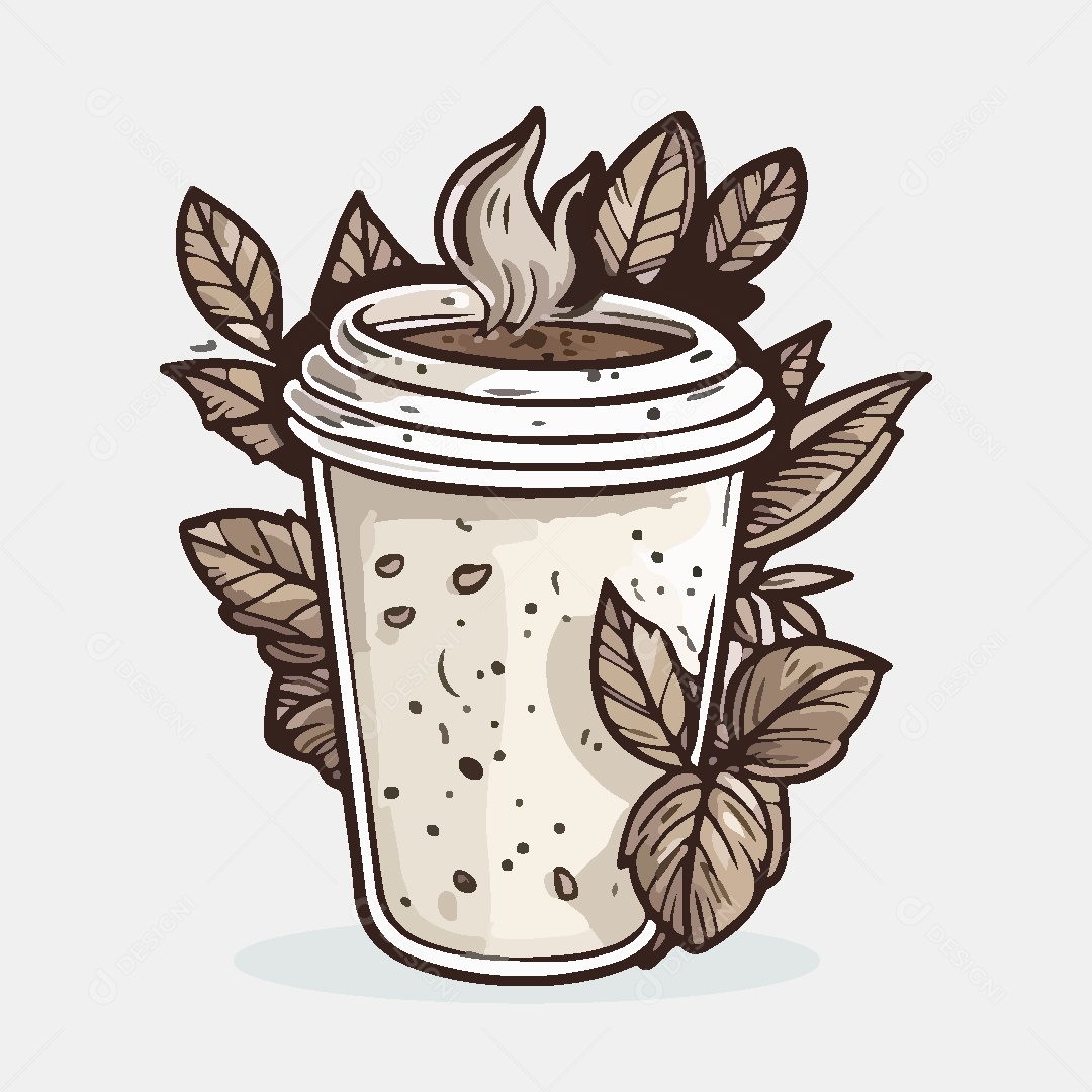 Café Ilustração Vetor EPS