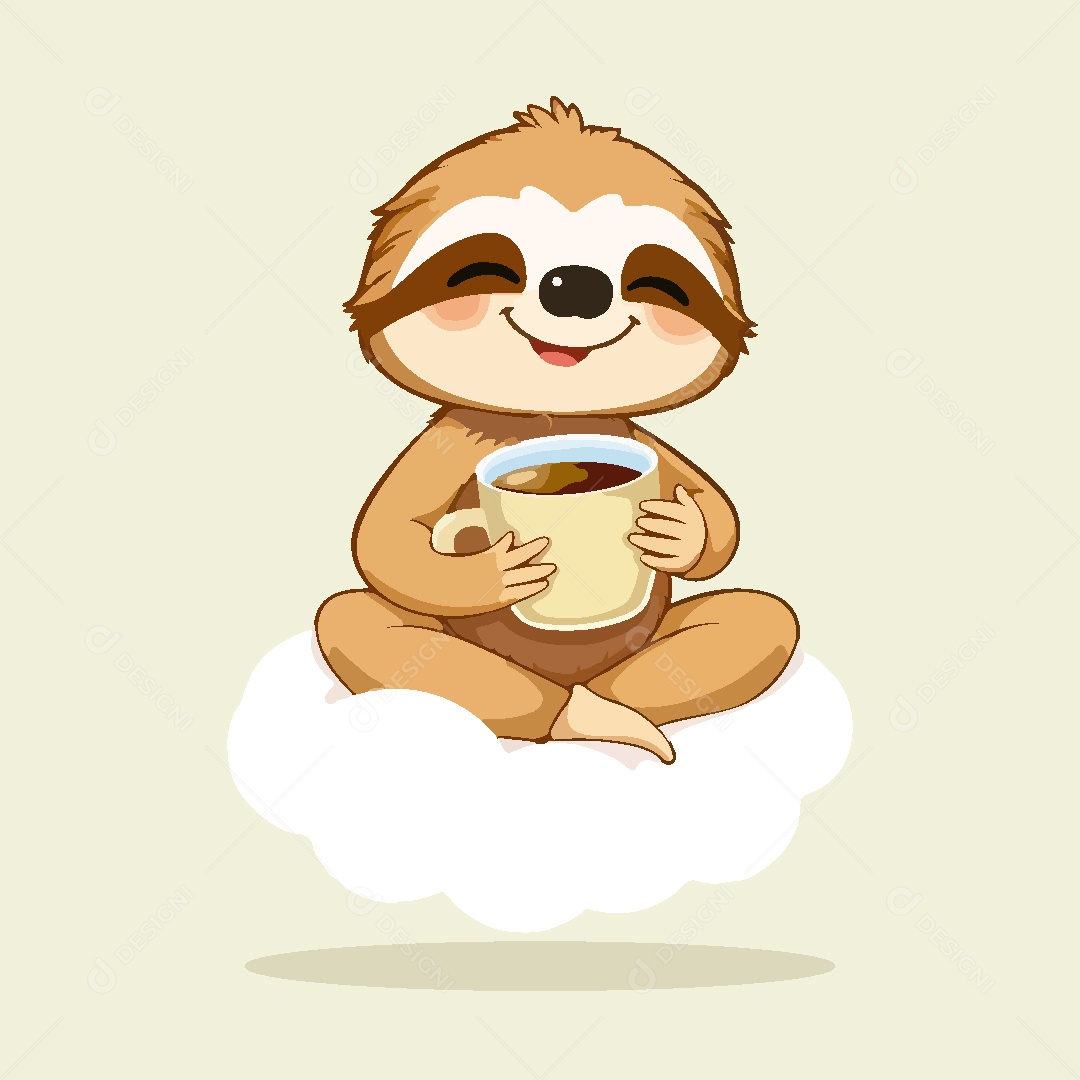 Bicho Preguiça Animal Ilustração Vetor EPS