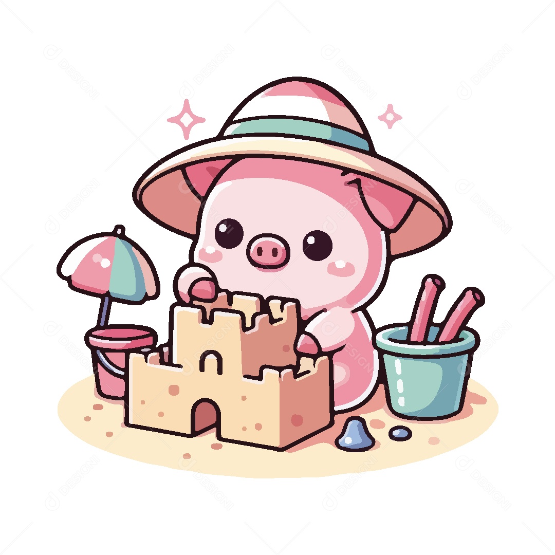 Porco Animal Ilustração Vetor EPS