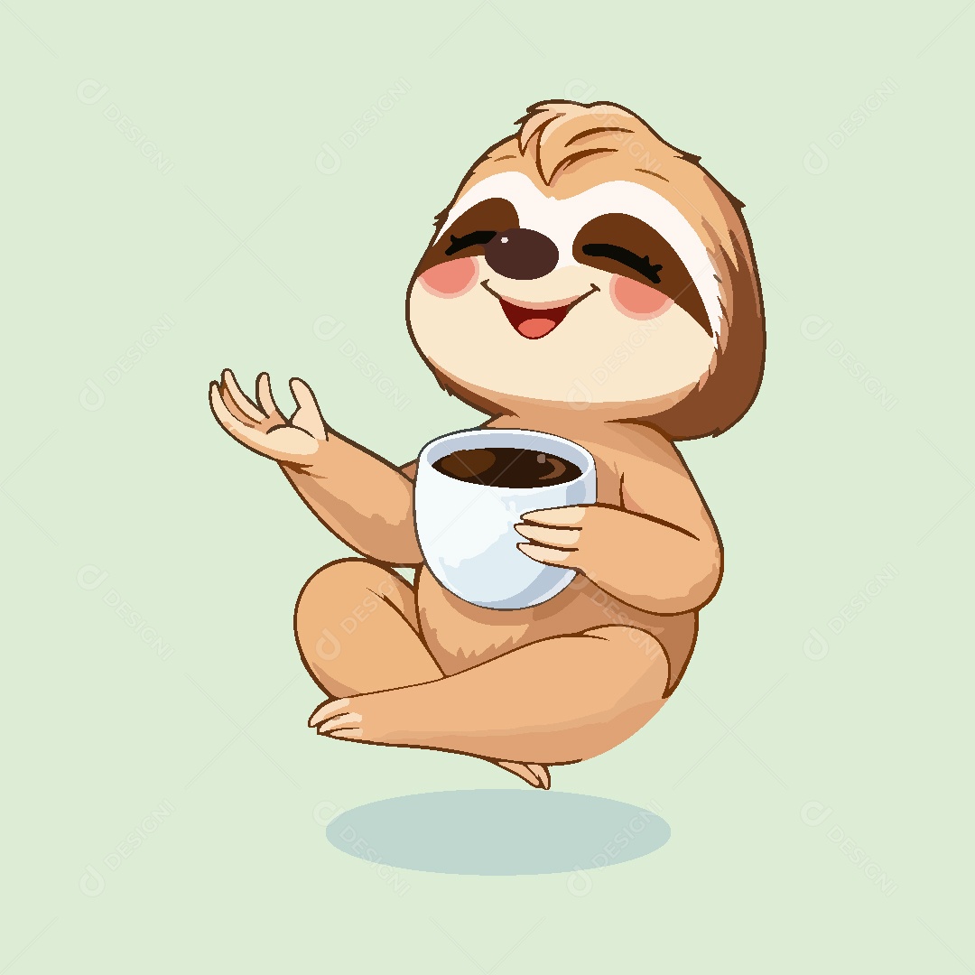 Bicho Preguiça Animal Ilustração Vetor EPS