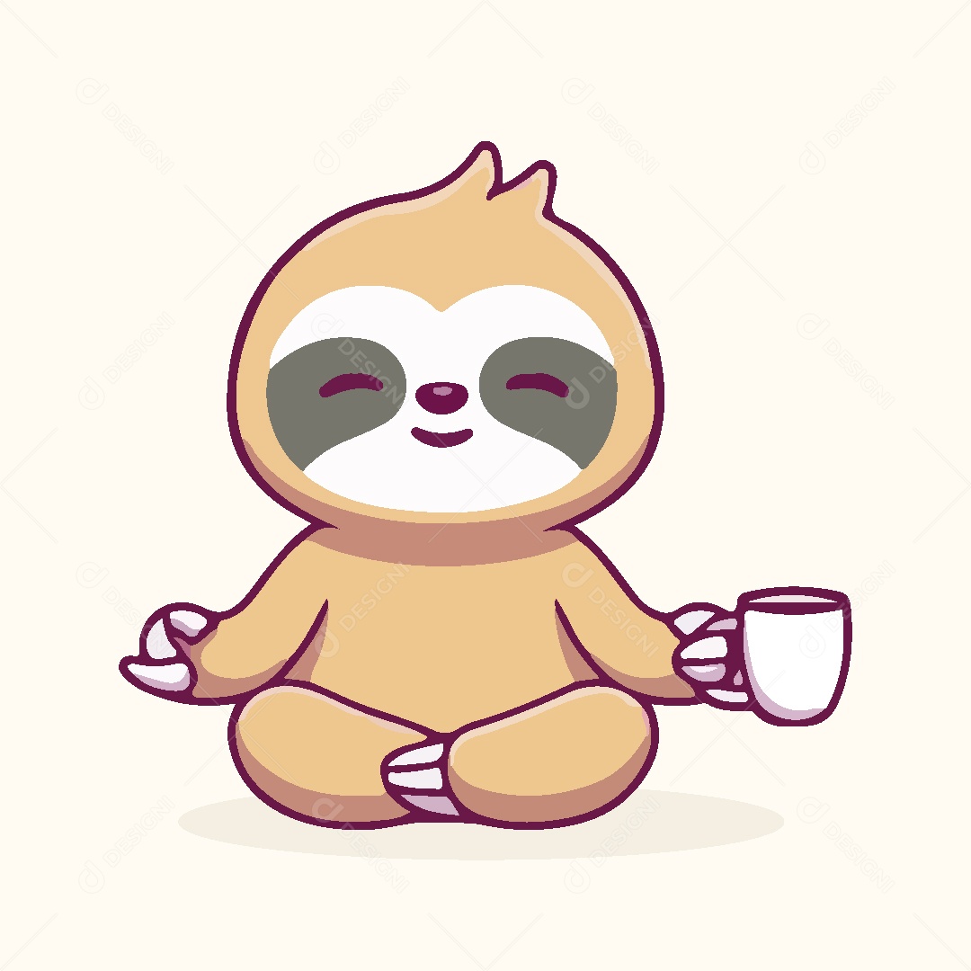 Bicho Preguiça Animal Ilustração Vetor EPS