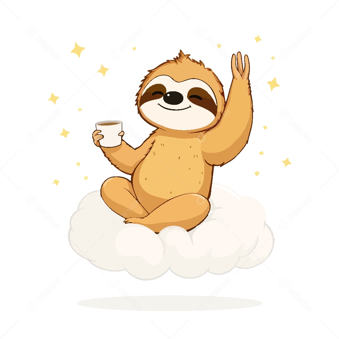 Bicho Preguiça Animal Ilustração Vetor EPS