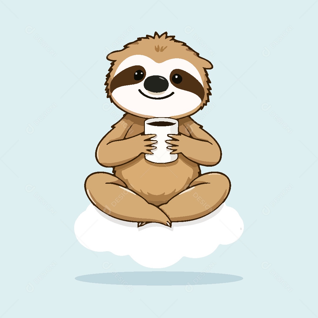 Bicho Preguiça Animal Ilustração Vetor EPS