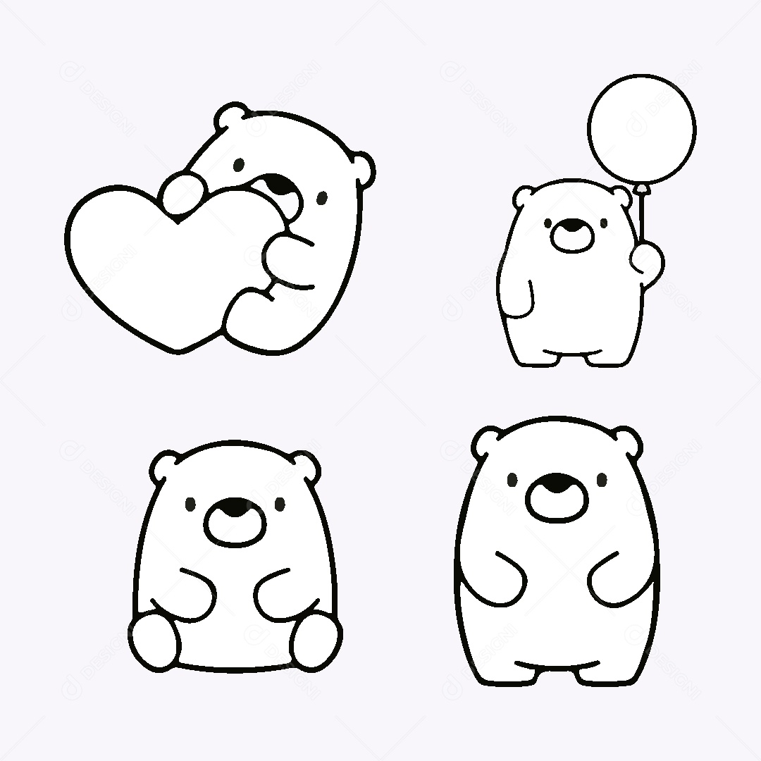 Urso Animal Ilustração Vetor EPS