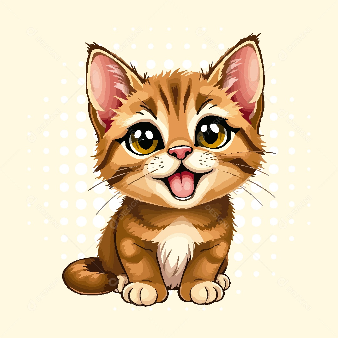 Gato Animal Ilustração Vetor EPS