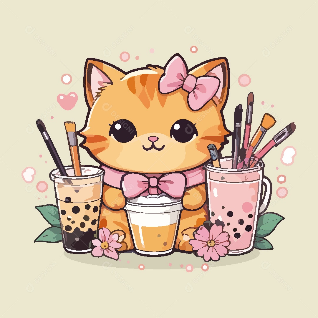 Gato Animal Ilustração Vetor EPS