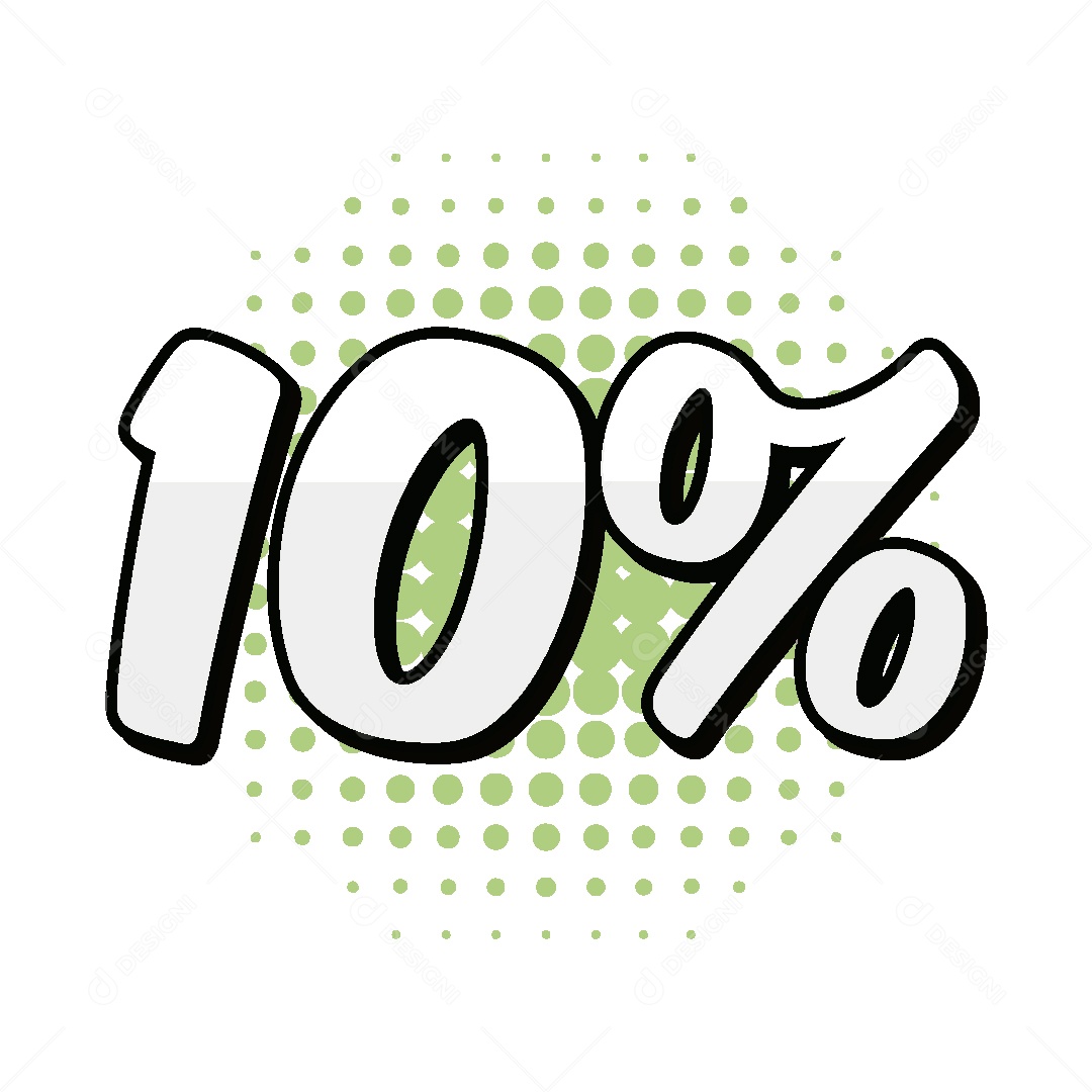 Ilustração 10% de Desconto Vetor EPS