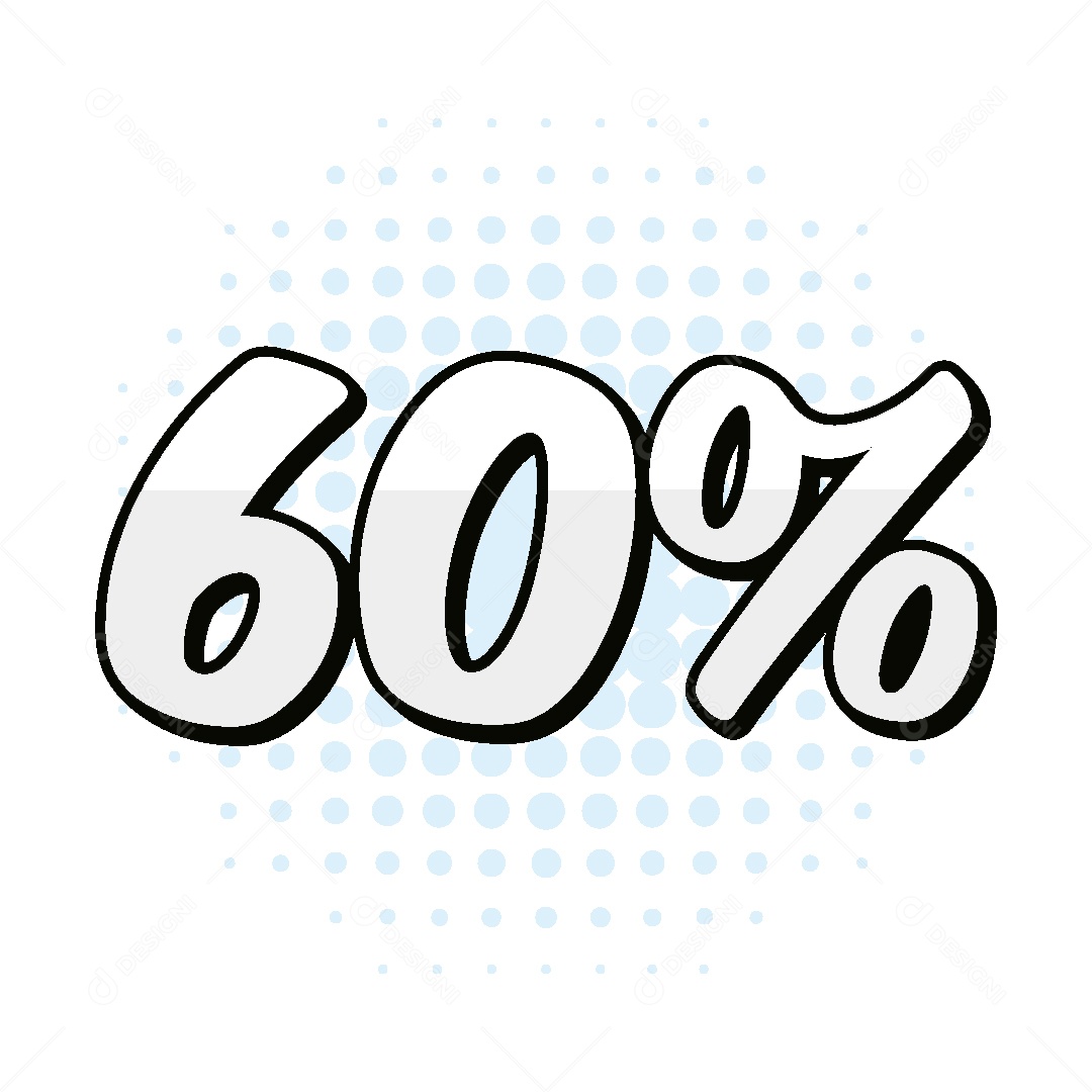 Ilustração 60% de Desconto Vetor EPS