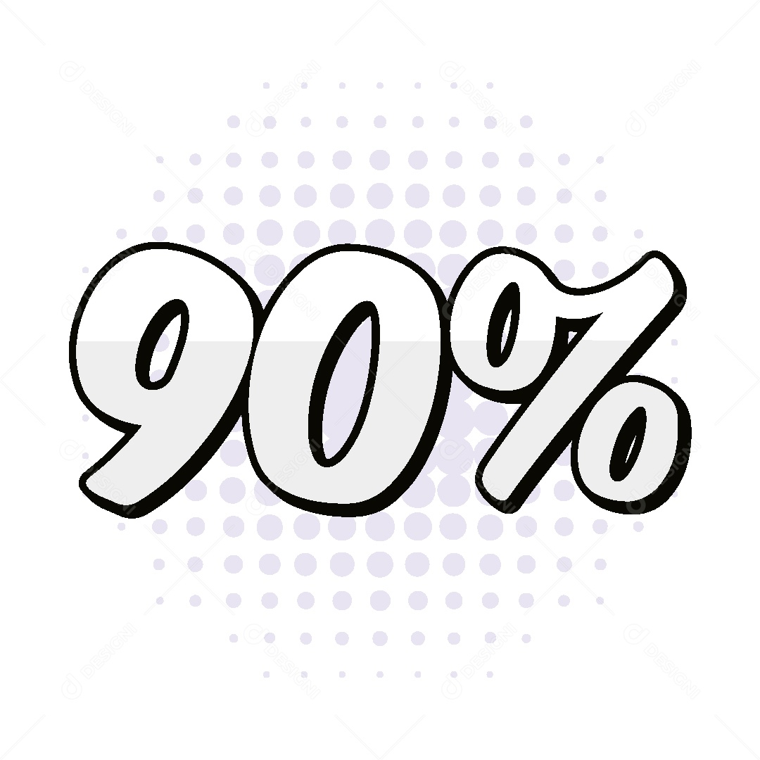 Ilustração 90% de Desconto Vetor EPS