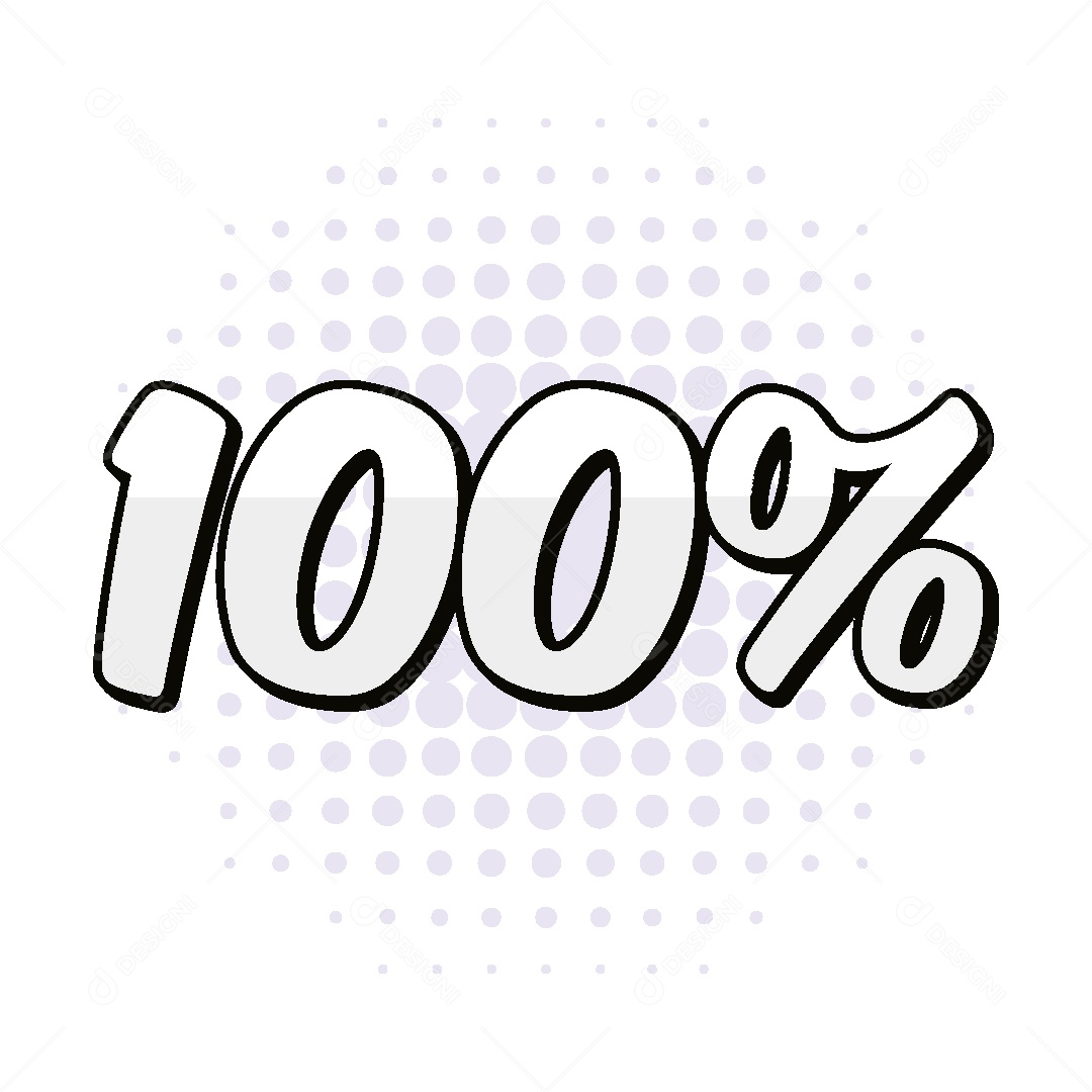 Ilustração 100% de Desconto Vetor EPS