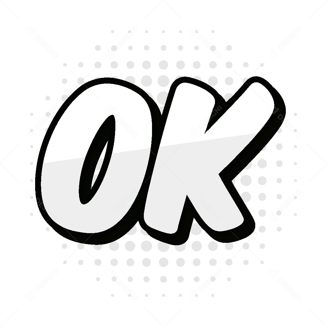 Ok Desenho Ilustração Vetor EPS