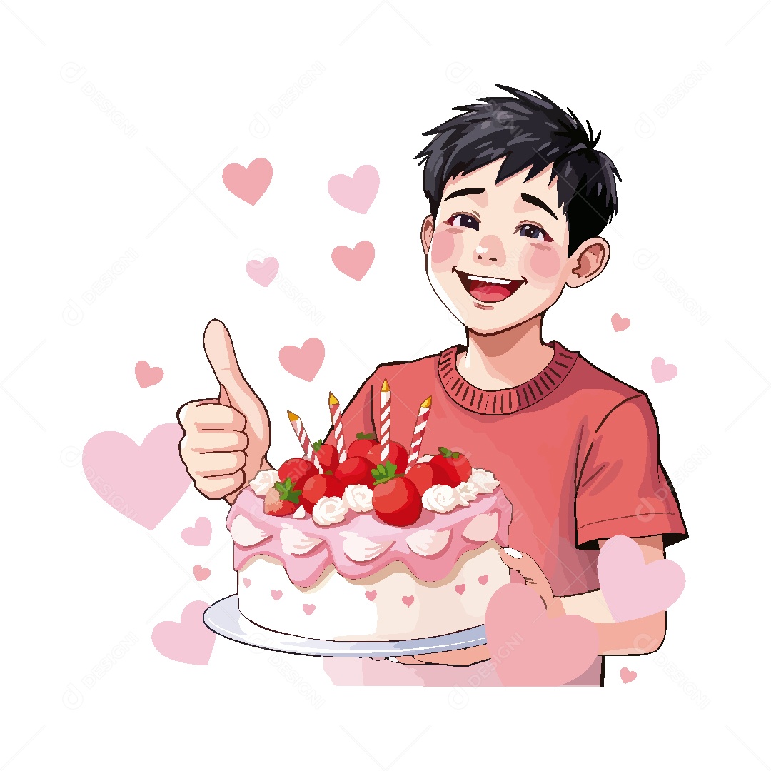 Garoto Personagem de Anime Vetor EPS