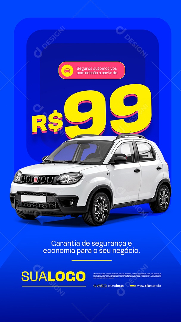 Story Seguradora Garantia de Segurança Social Media PSD Editável