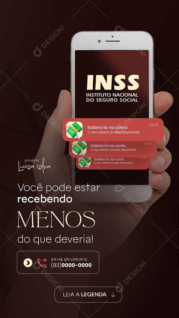 Story Advogado Você Pode Estar Recebendo Menos Social Media PSD Editável
