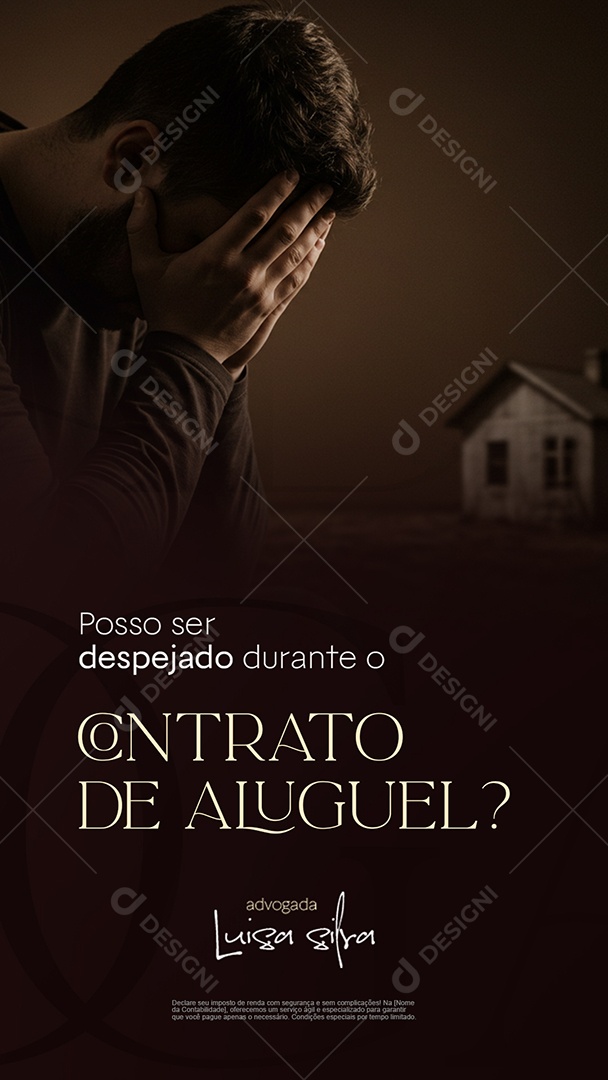 Story Advogado Contrato de Aluguel Social Media PSD Editável