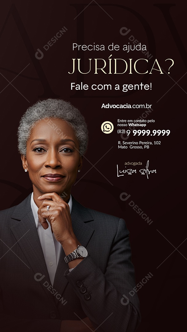 Story Advogado Precisa de Ajuda Jurídica Social Media PSD Editável