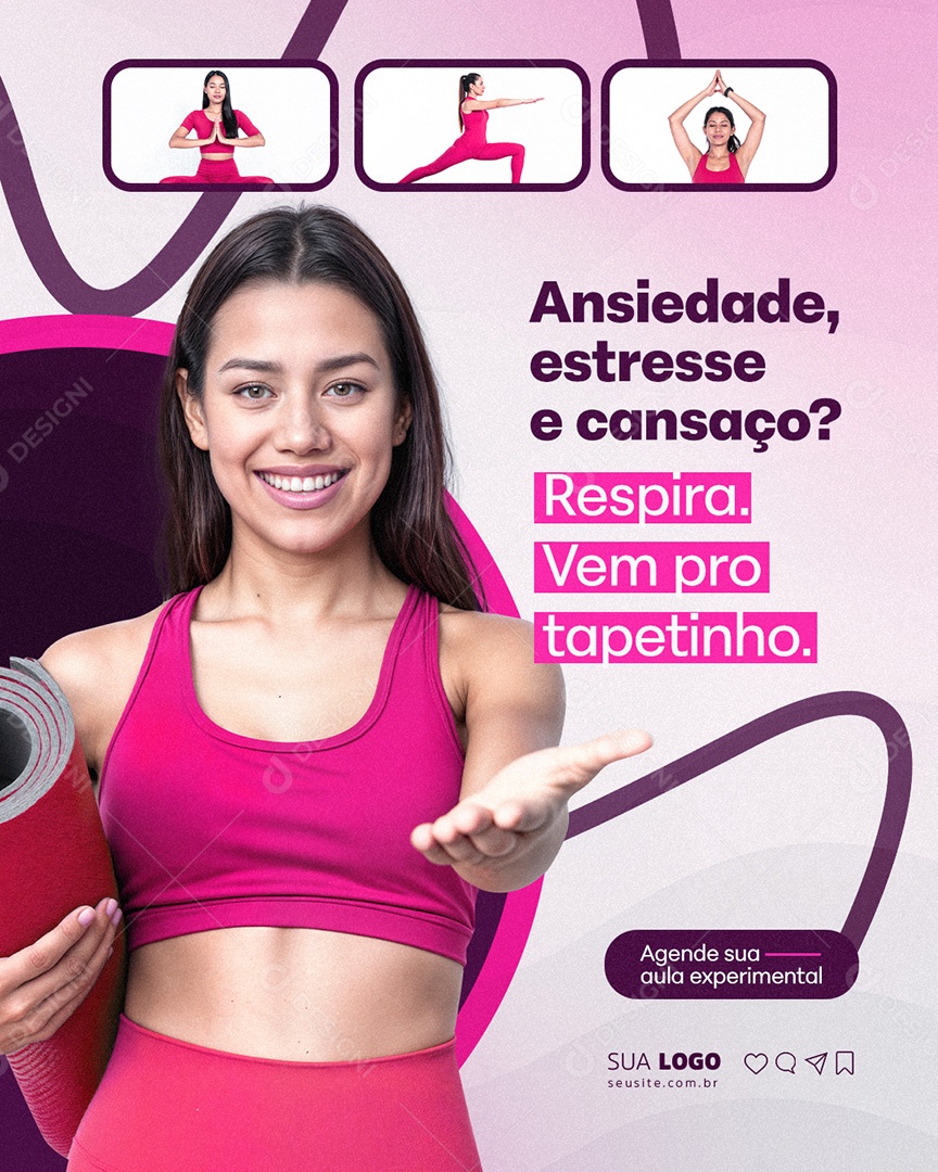 Respira Vem Pro Tapetinho Social Media PSD Editável