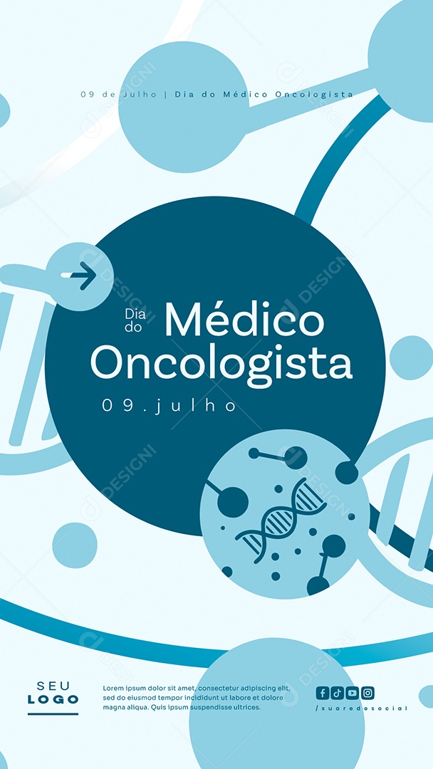 Story Dia do Médico Oncologista 09 de Julho Social Media PSD Editável