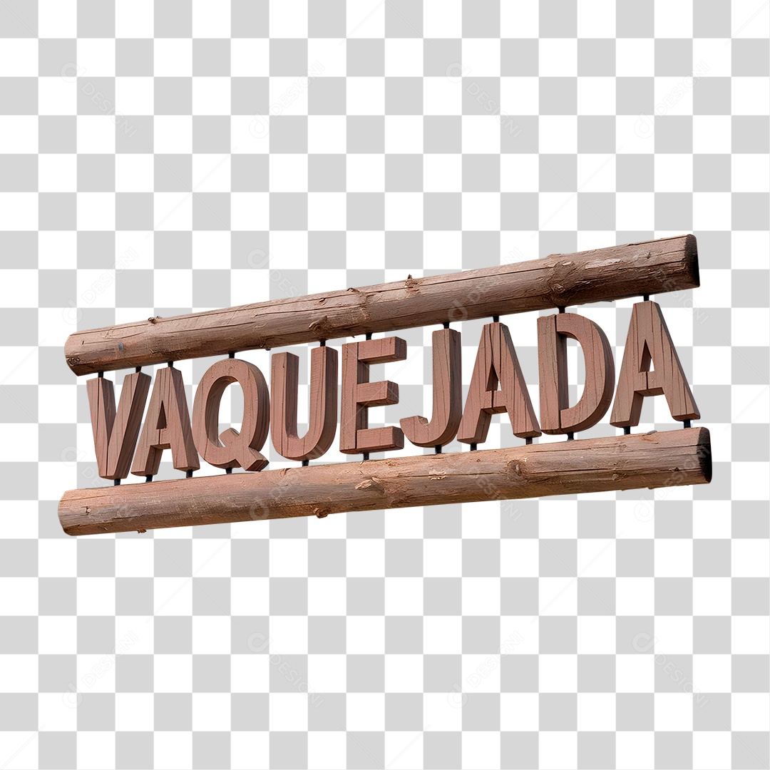 Selo 3D Vaquejada para Composição PNG Transparente