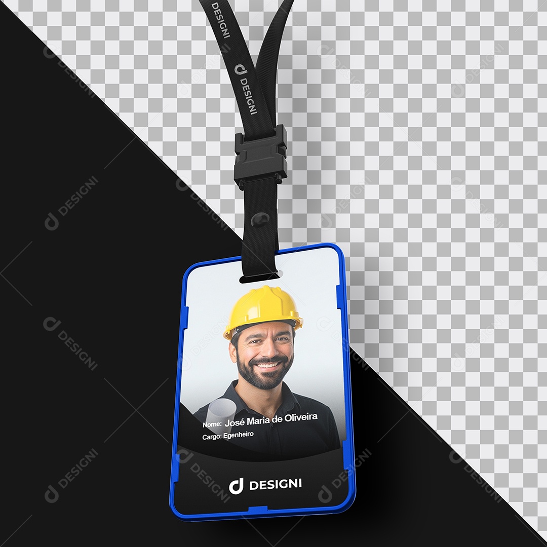 Mockup Cracha de Identificação PSD Editável