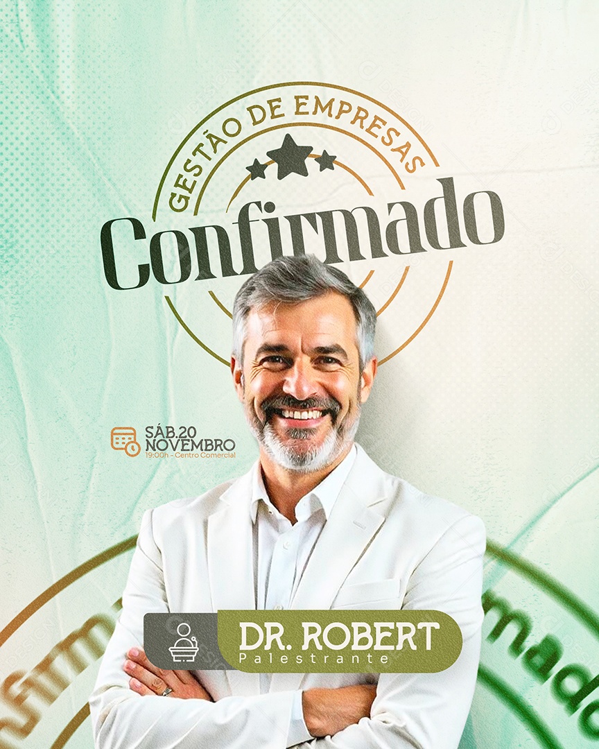 Palestra Gestão de Empresas Social Media PSD Editável