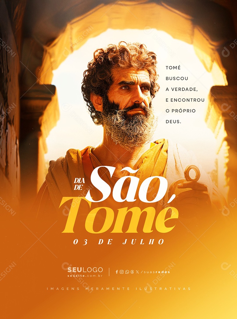 Dia de São Tomé Apóstolo 03 de Julho Social Media PSD Editável