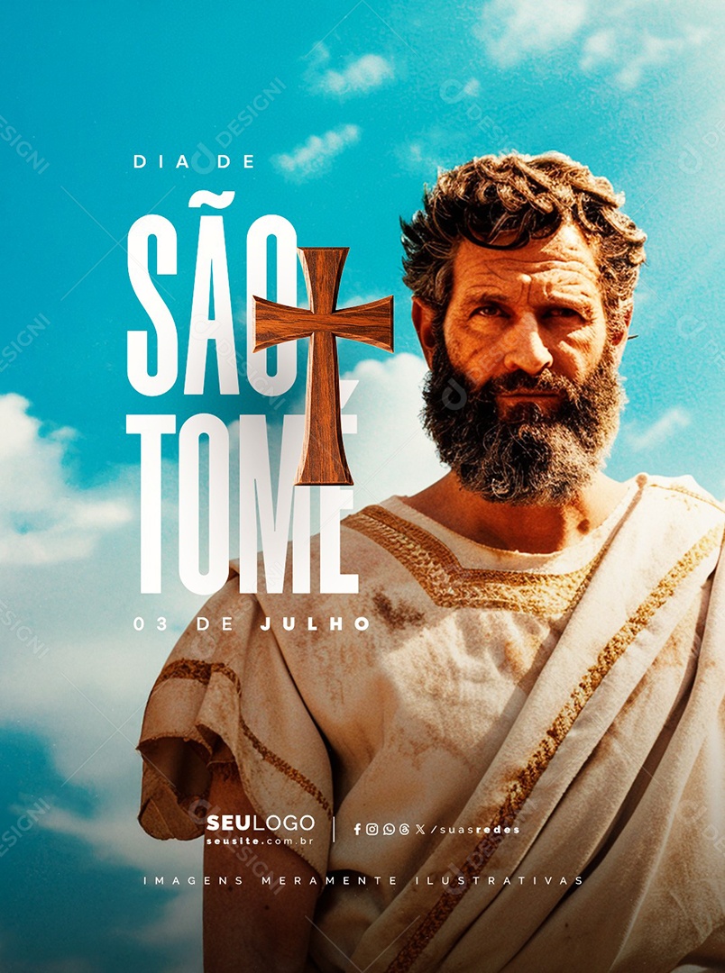 Dia de São Tomé Apóstolo 03 de Julho Social Media PSD Editável