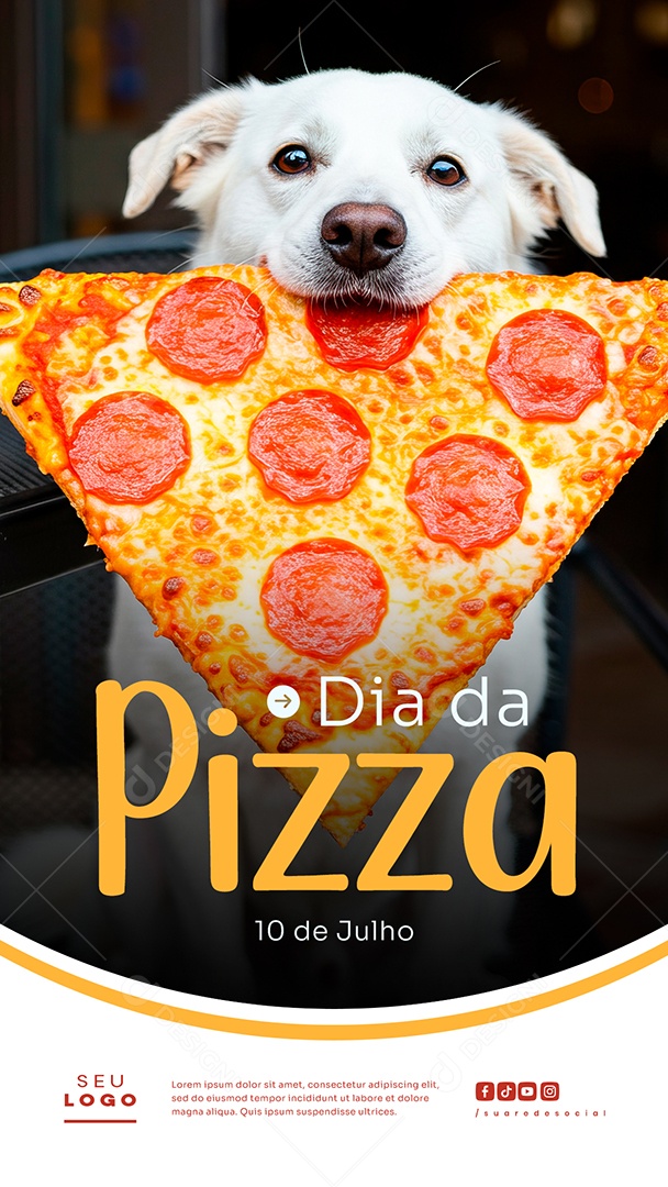 Story Dia da Pizza 10 de Julho Social Media PSD Editável
