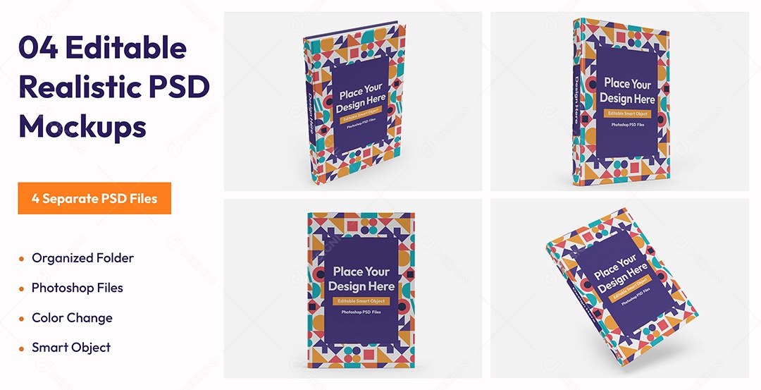 Livros Mockup PSD Editável