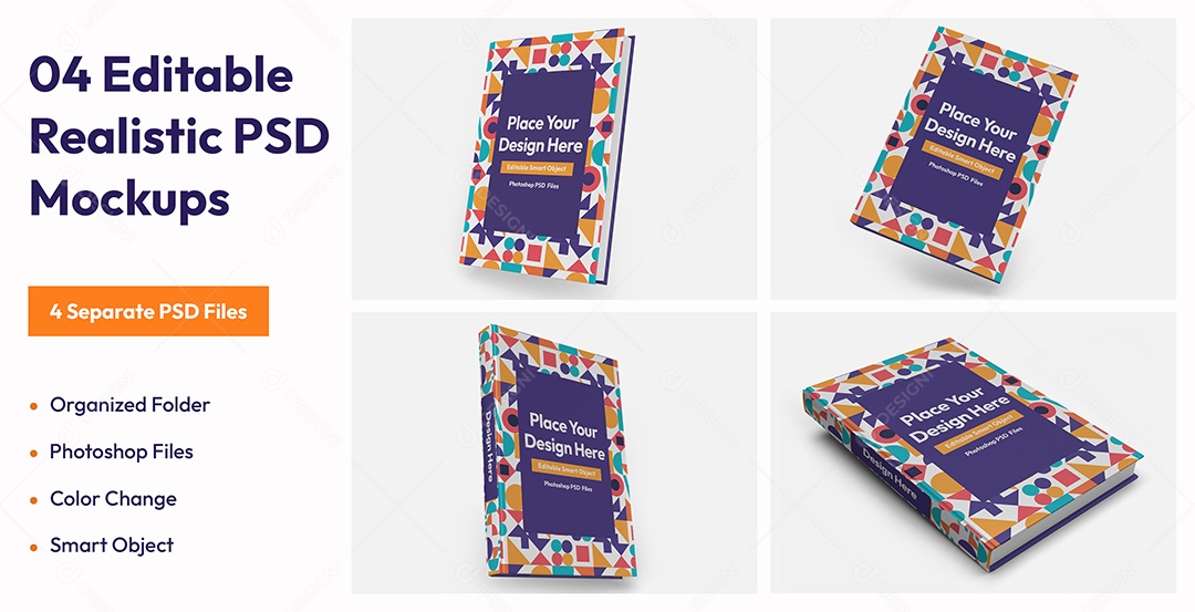 Mockup de Livros PSD Editável