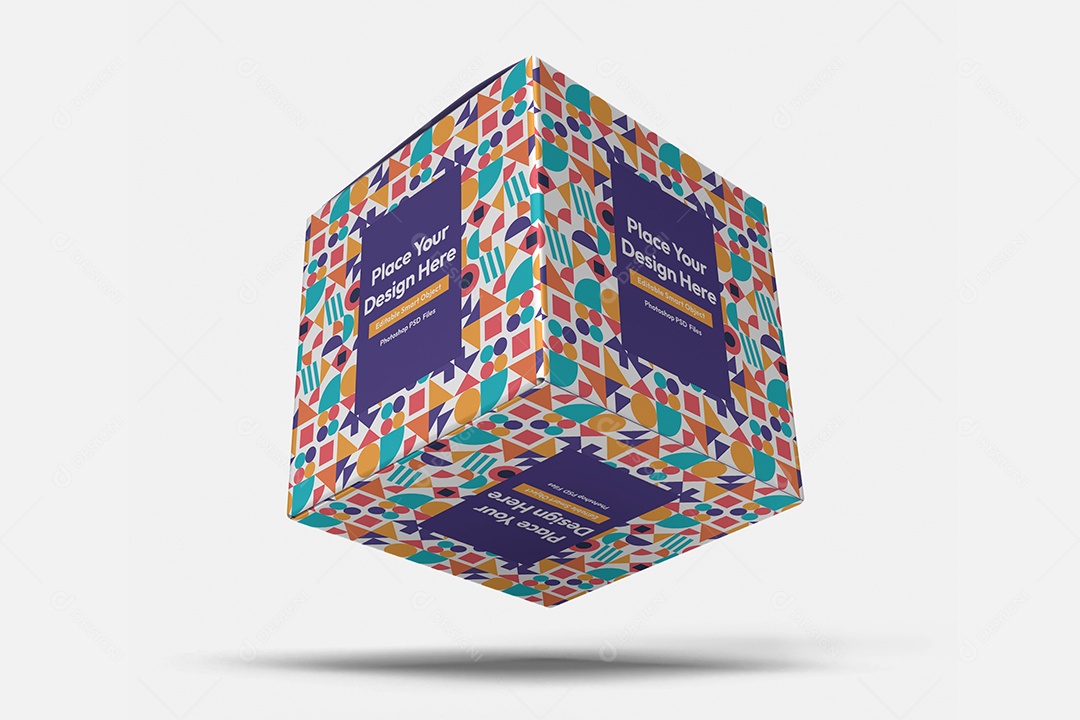 Caixa Mockup PSD Editável