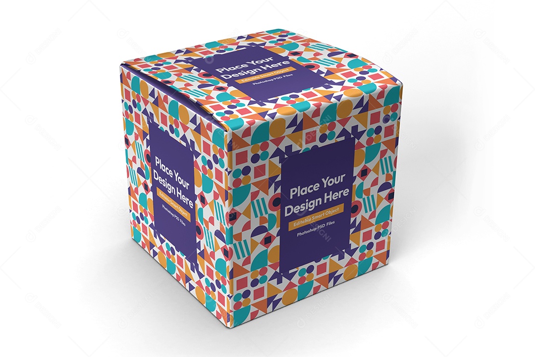Caixa Mockup PSD Editável