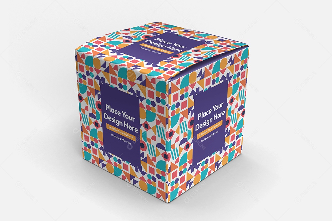 Caixa Mockup PSD Editável