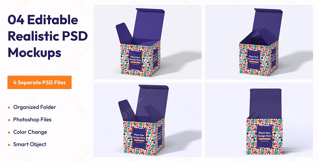 Caixas Mockup PSD Editável