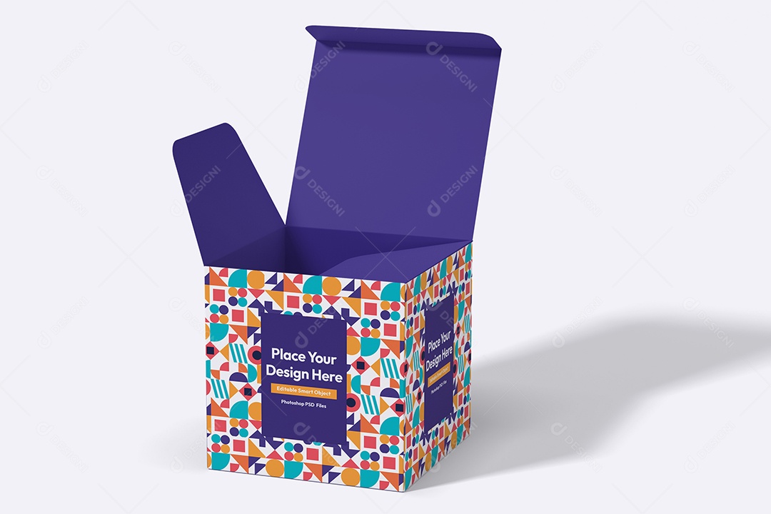 Caixa Mockup PSD Editável