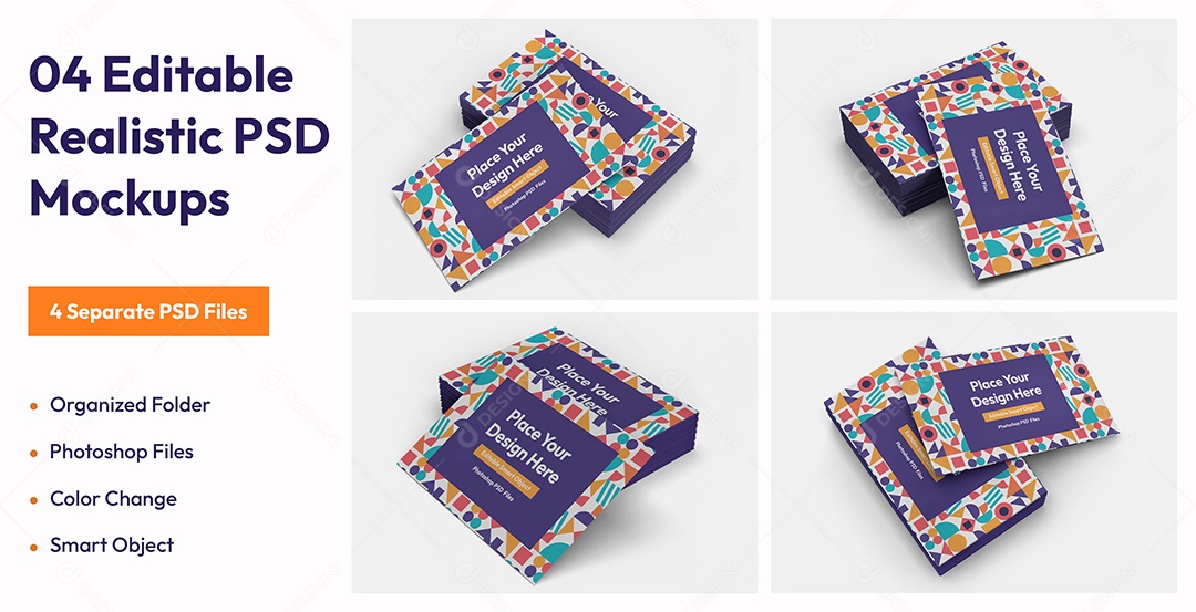 Cartões de Visita Mockup Mão Mulher PSD