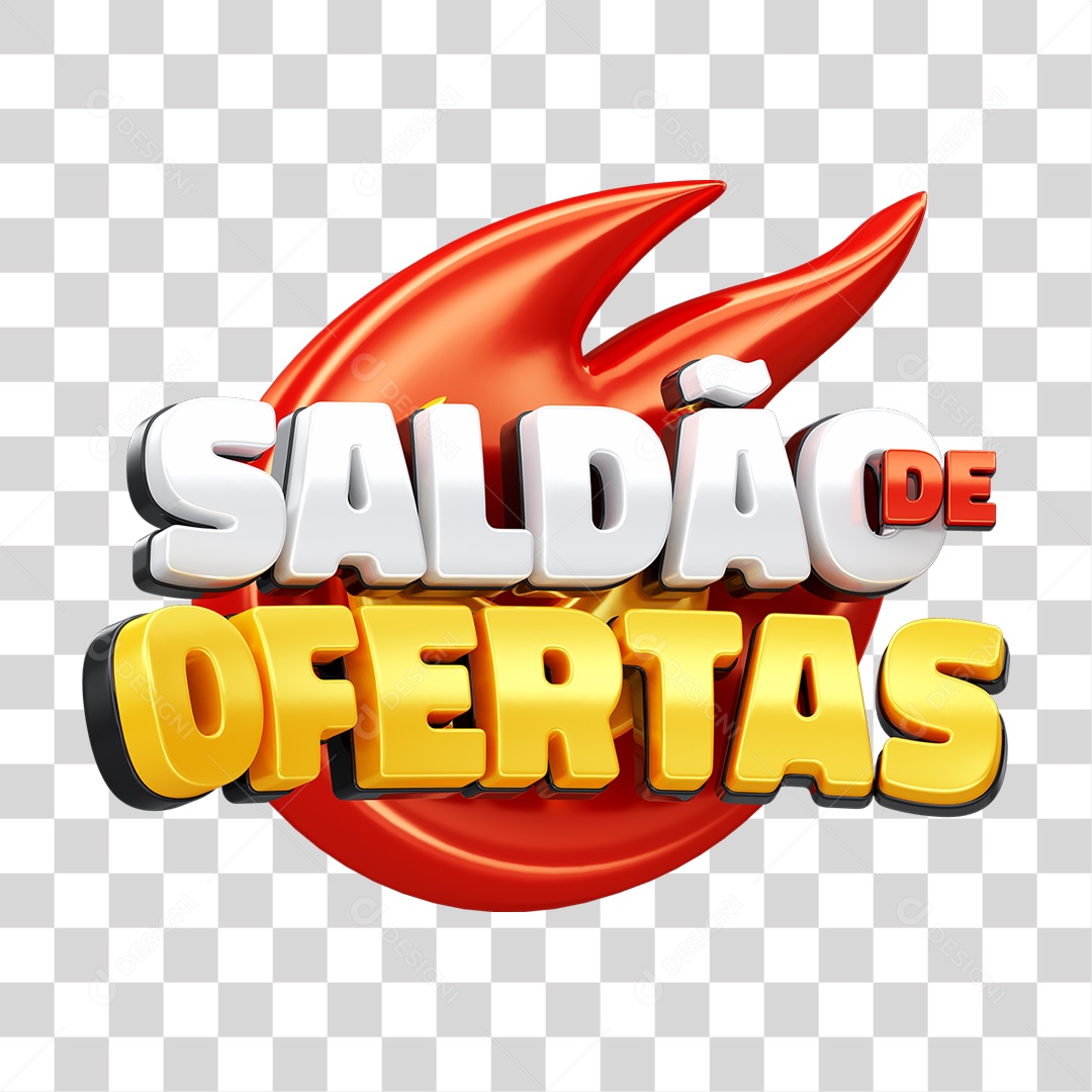 Selo 3D Saldão de Ofertas PNG Transparente