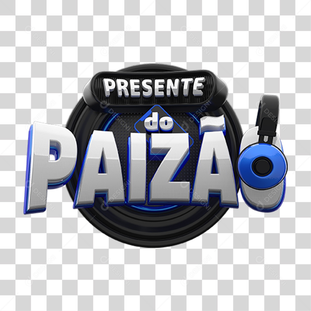 Selo 3D Presente do Paizão PNG Transparente