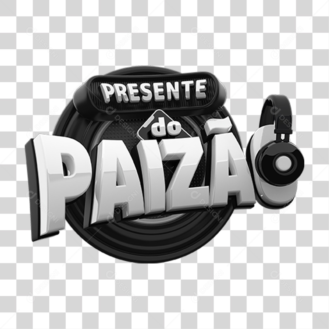 Selo 3D Presente do Paizão PNG Transparente