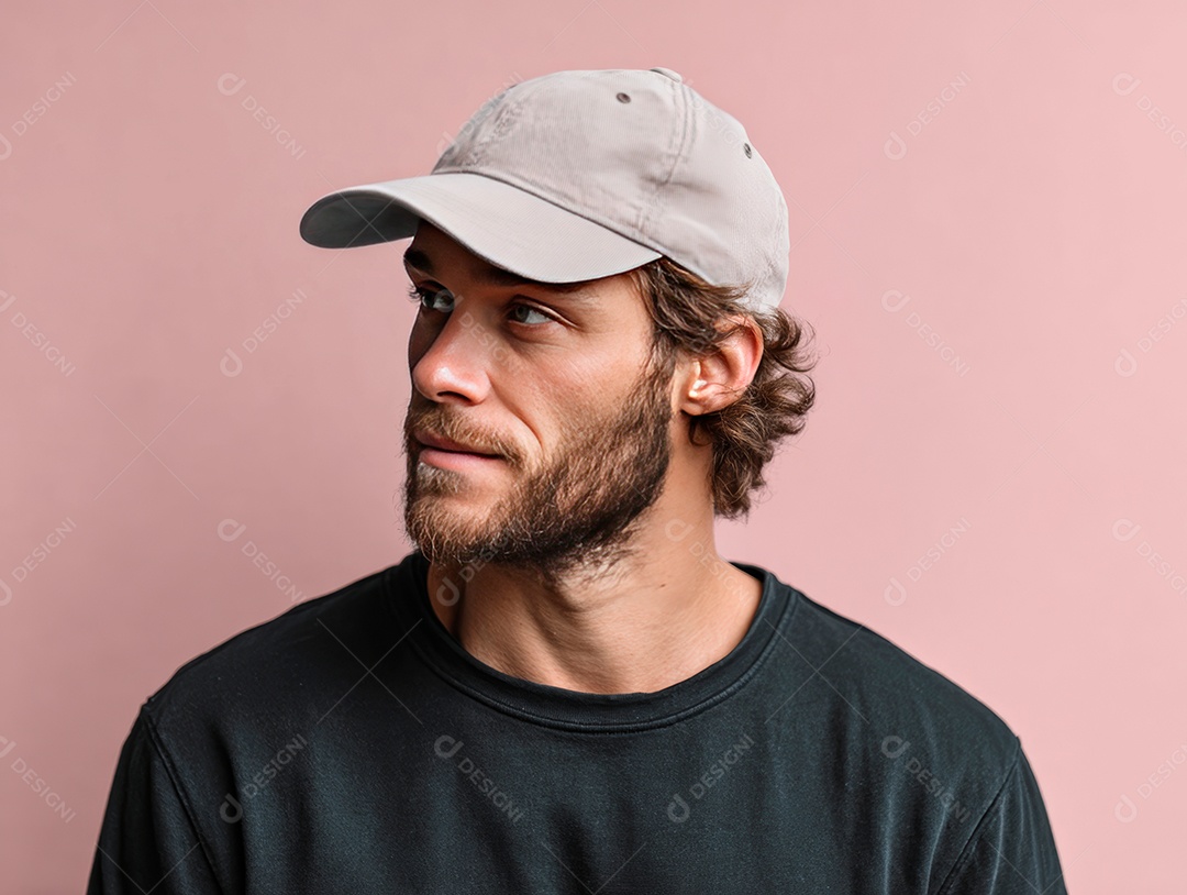 Lindo homem jovem sobre fundo isolado.