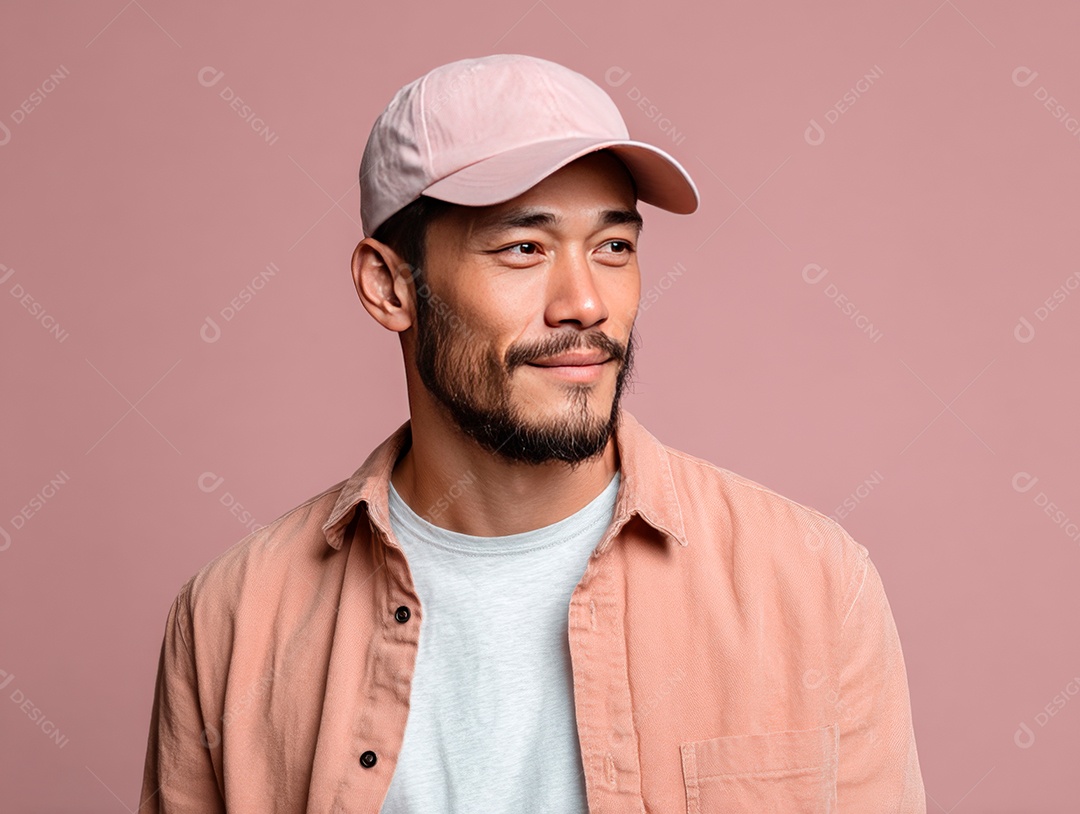 Lindo homem bonito sobre fundo isolado.