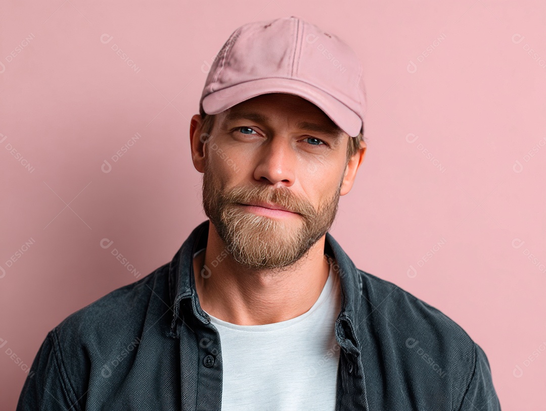 Lindo homem bonito sobre fundo isolado.