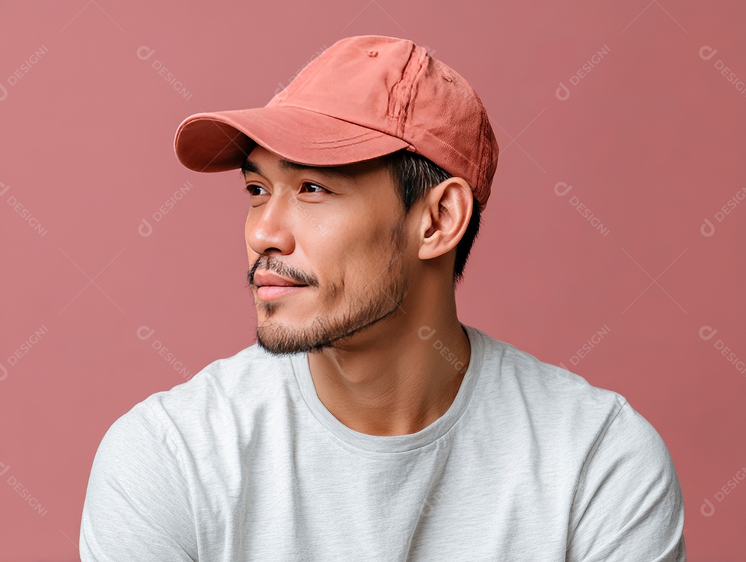 Lindo homem bonito sobre fundo isolado.